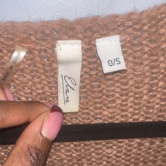 Elan Cozy Brown Cardigan with 'Rock & Love' Motif - Picture 2 of 5